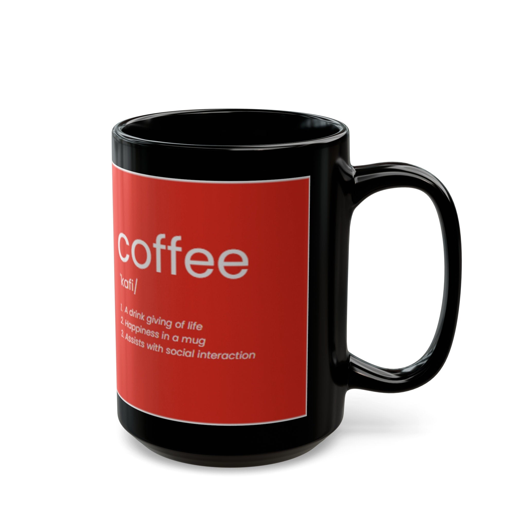 Definition of Coffee Black Mug (11oz, 15oz)