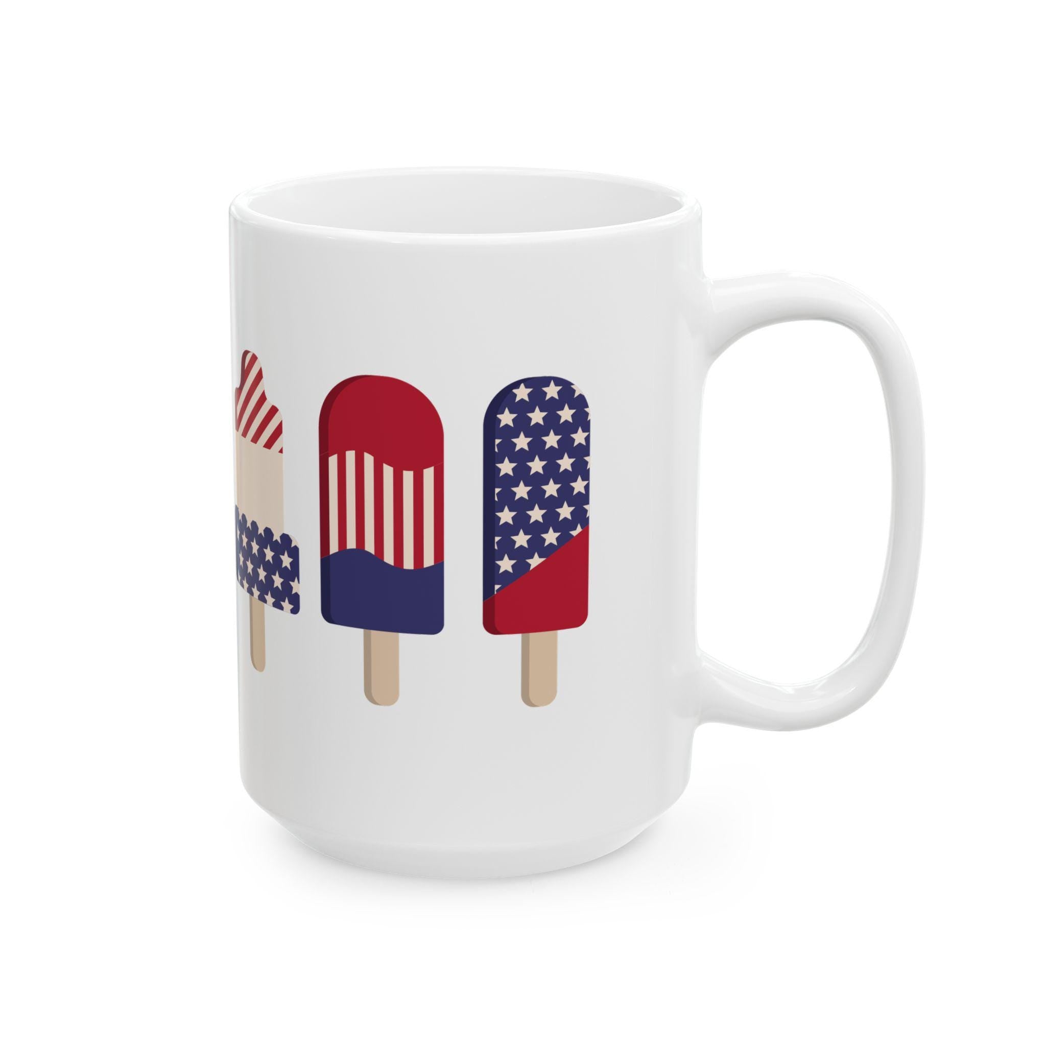 Patriotic Popsicle Mug: Americana 4th of July Coffee Cup