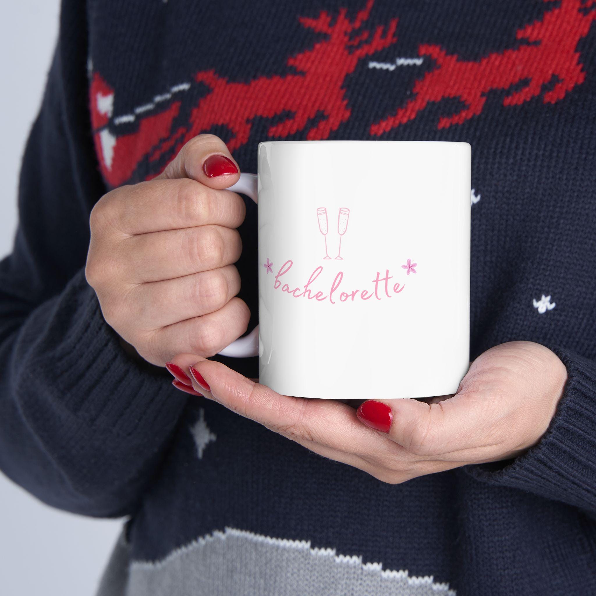 Pink Bachelorette Ceramic Mug: Coffee or Tea Gift