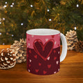 Heart Felt Ceramic Coffee Mug - Multi Heart Love Design