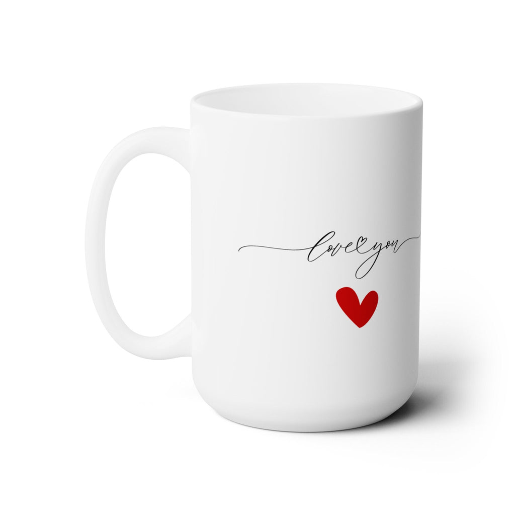 Love You Heart Design Ceramic Mug 15oz