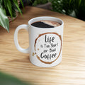 Life is Short Ceramic Coffee Mug: Funny Gift for Friends