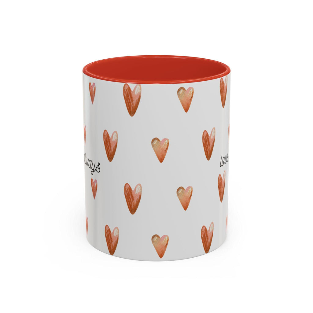 Heart Coffee Mug | 'Love Always' Accent Mug, Gift for Her