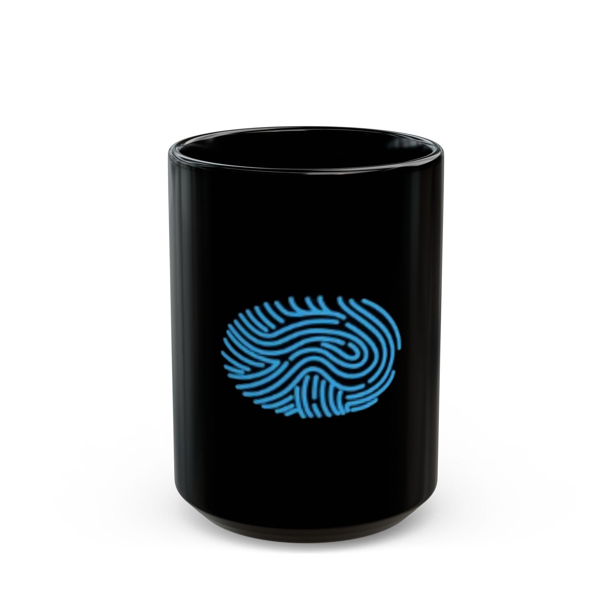 Finger print Black Mug (11oz, 15oz)