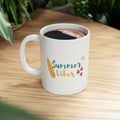Summer Vibes Ceramic Coffee Mug: Beach Lover Gift, 11oz/15oz
