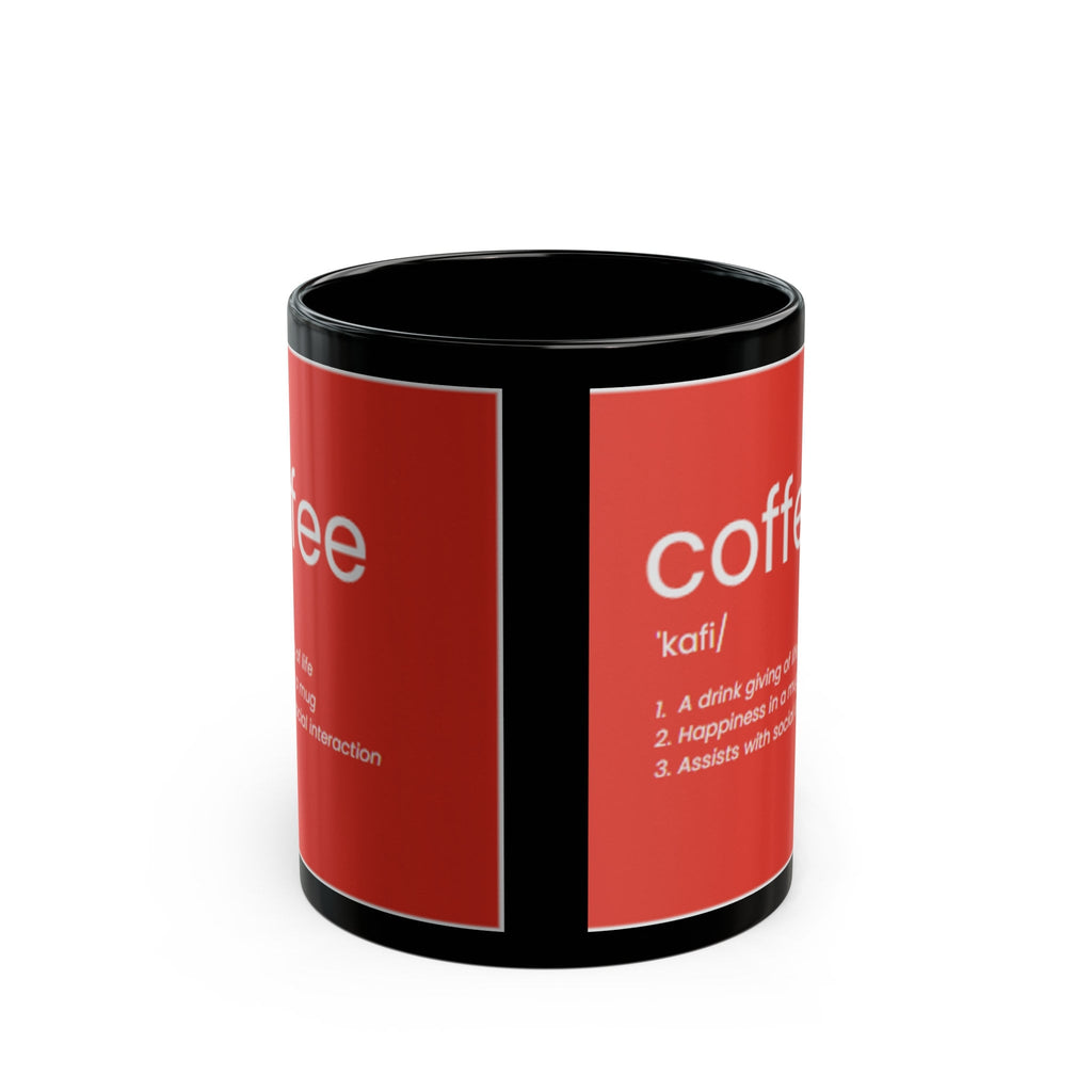 Definition of Coffee Black Mug (11oz, 15oz)