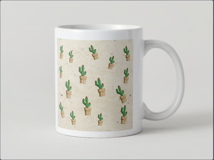 Cactus Design 15 oz mug