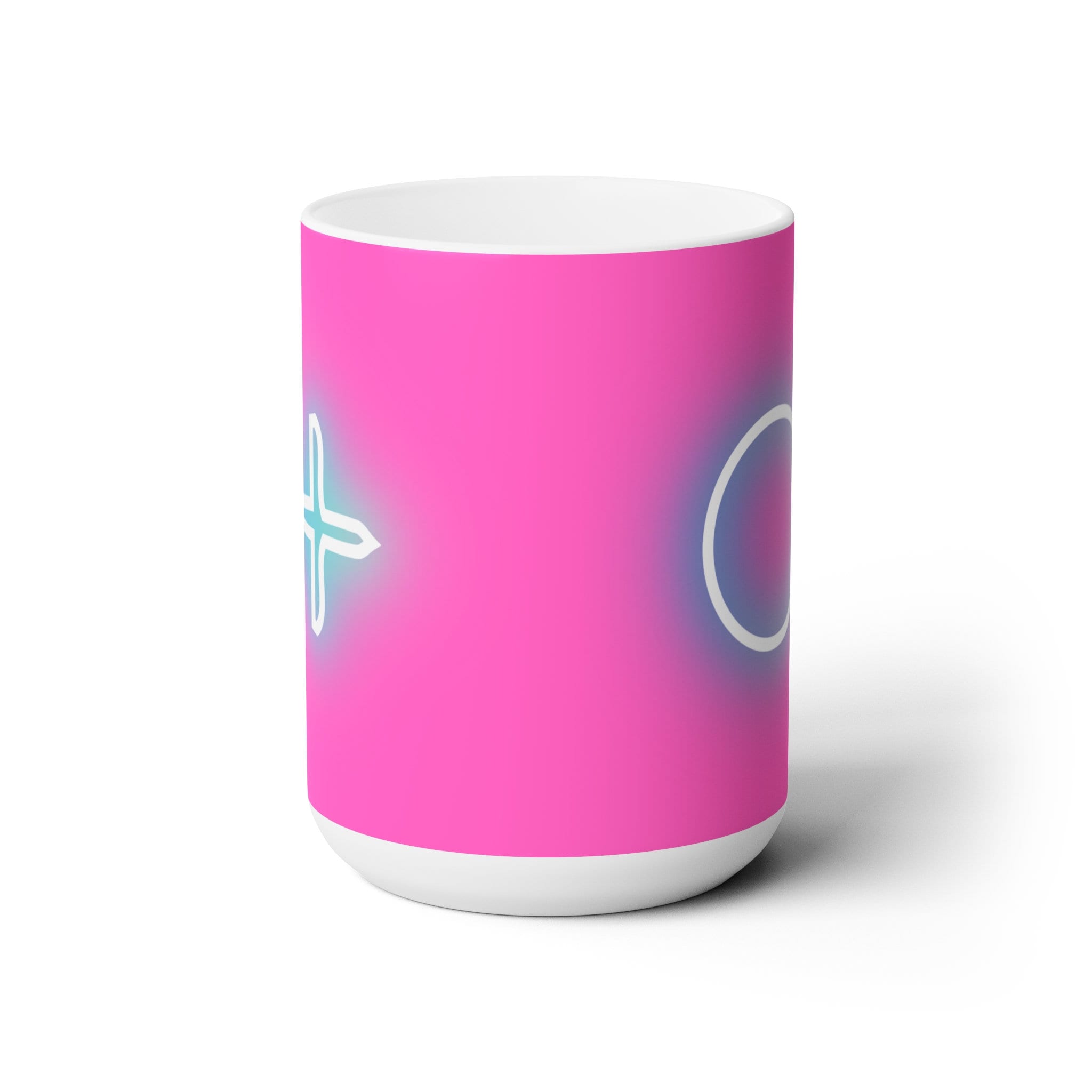 Tic Tac Toe (Pink) Ceramic Mug 15oz