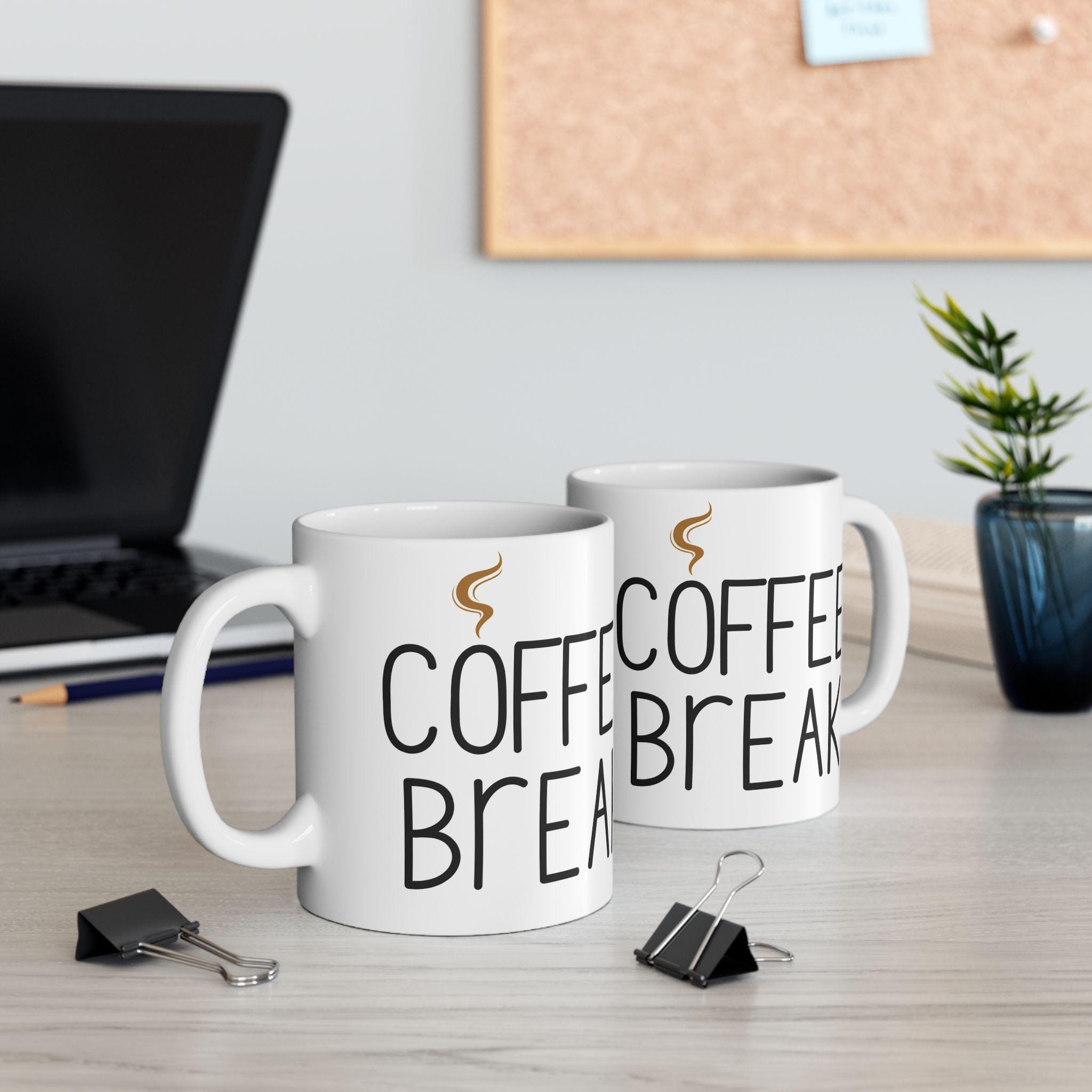 Coffee Break- Mug: Vibrant, Glossy Finish - Gift for Coffee Lovers