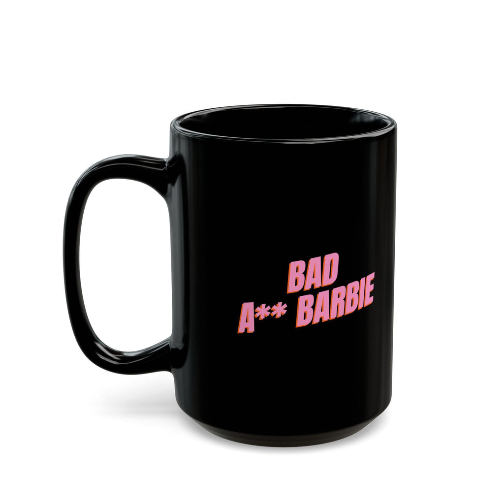 Bad A** Barbie Mug | Black Ceramic Coffee Cup