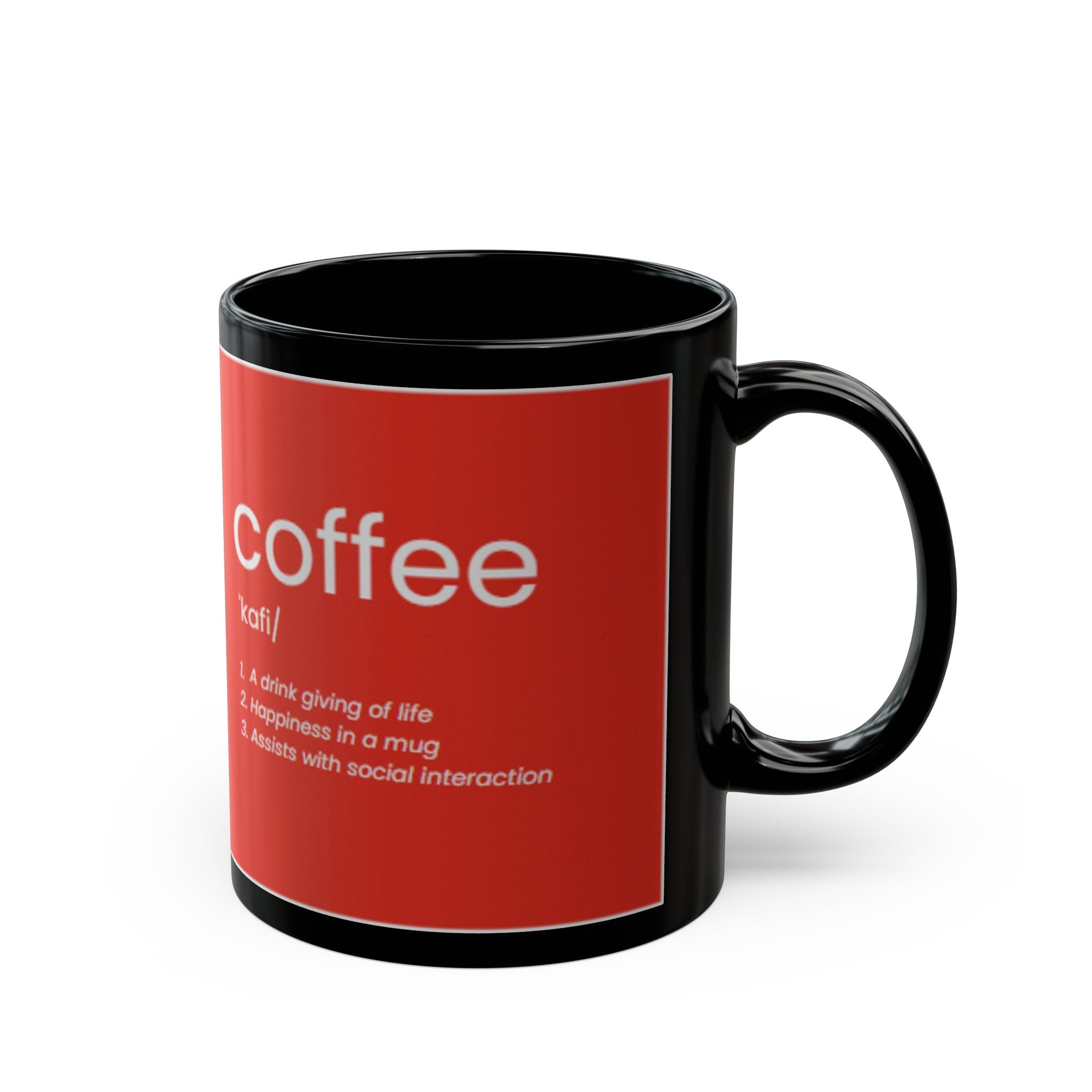 Definition of Coffee Black Mug (11oz, 15oz)