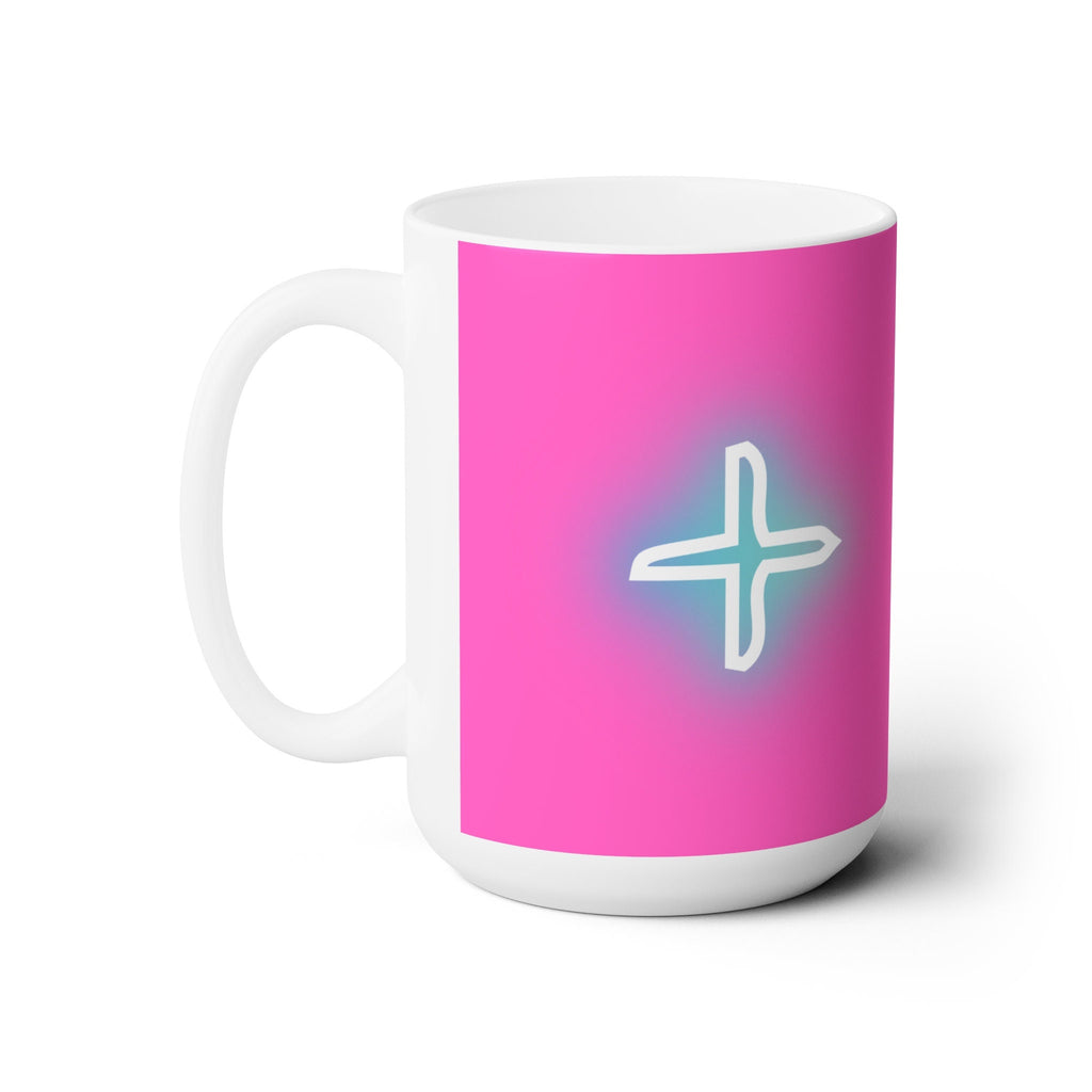 Tic Tac Toe (Pink) Ceramic Mug 15oz