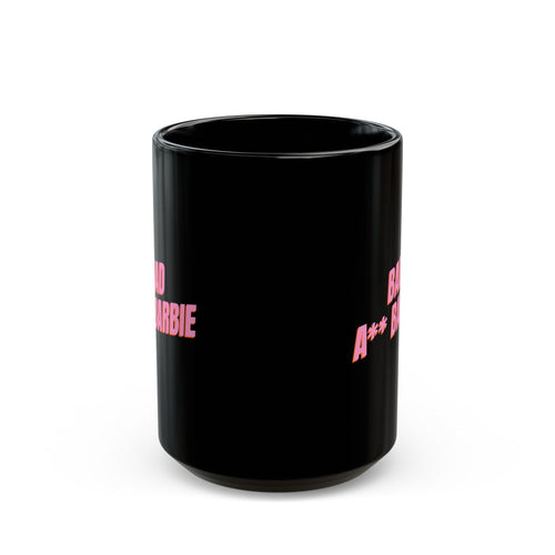 Bad A** Barbie Mug | Black Ceramic Coffee Cup