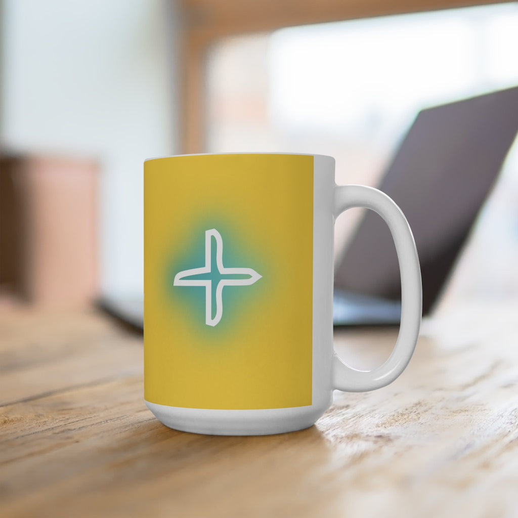 Tic- Tac Toe (Yellow) Ceramic Mug 15oz