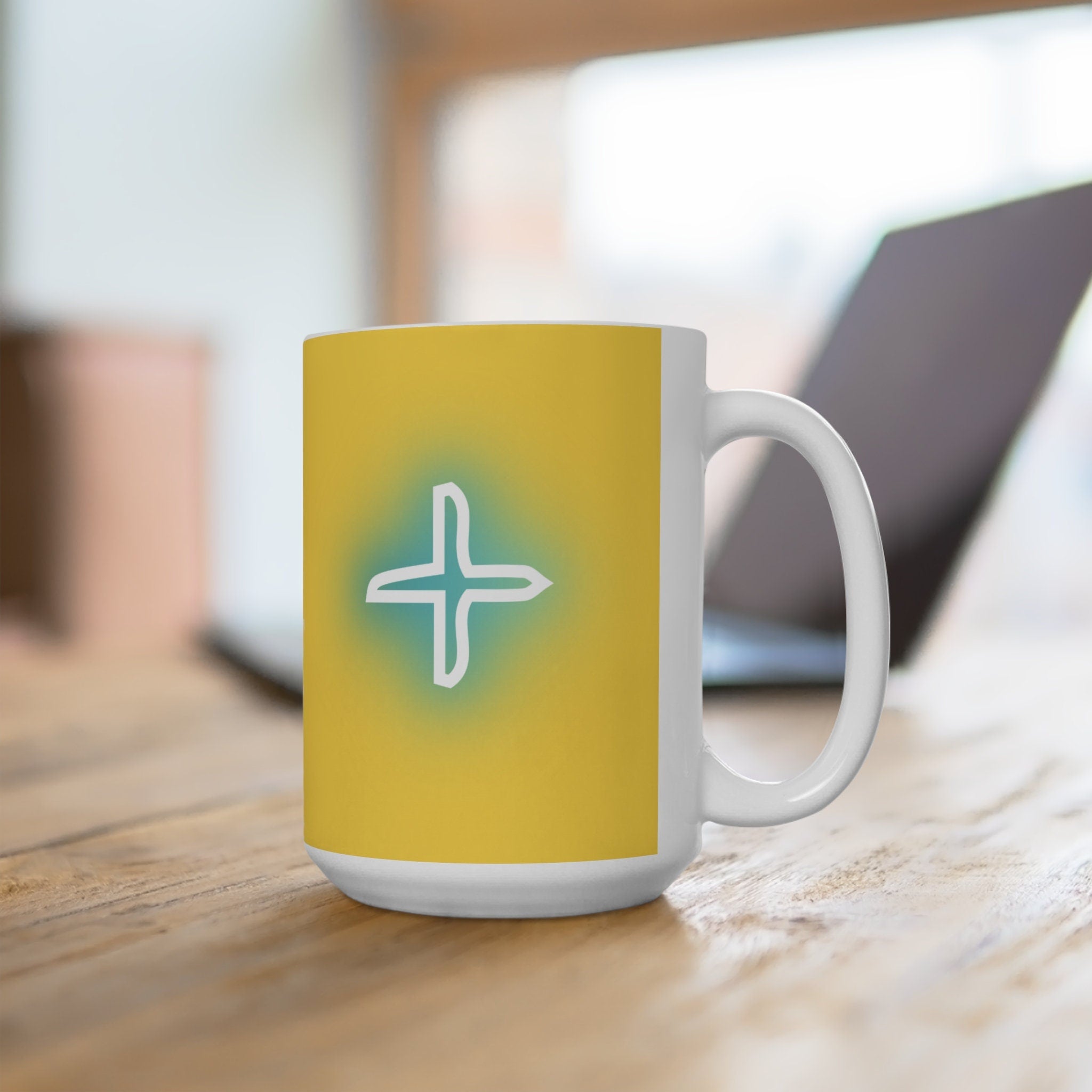 Tic- Tac Toe (Yellow) Ceramic Mug 15oz