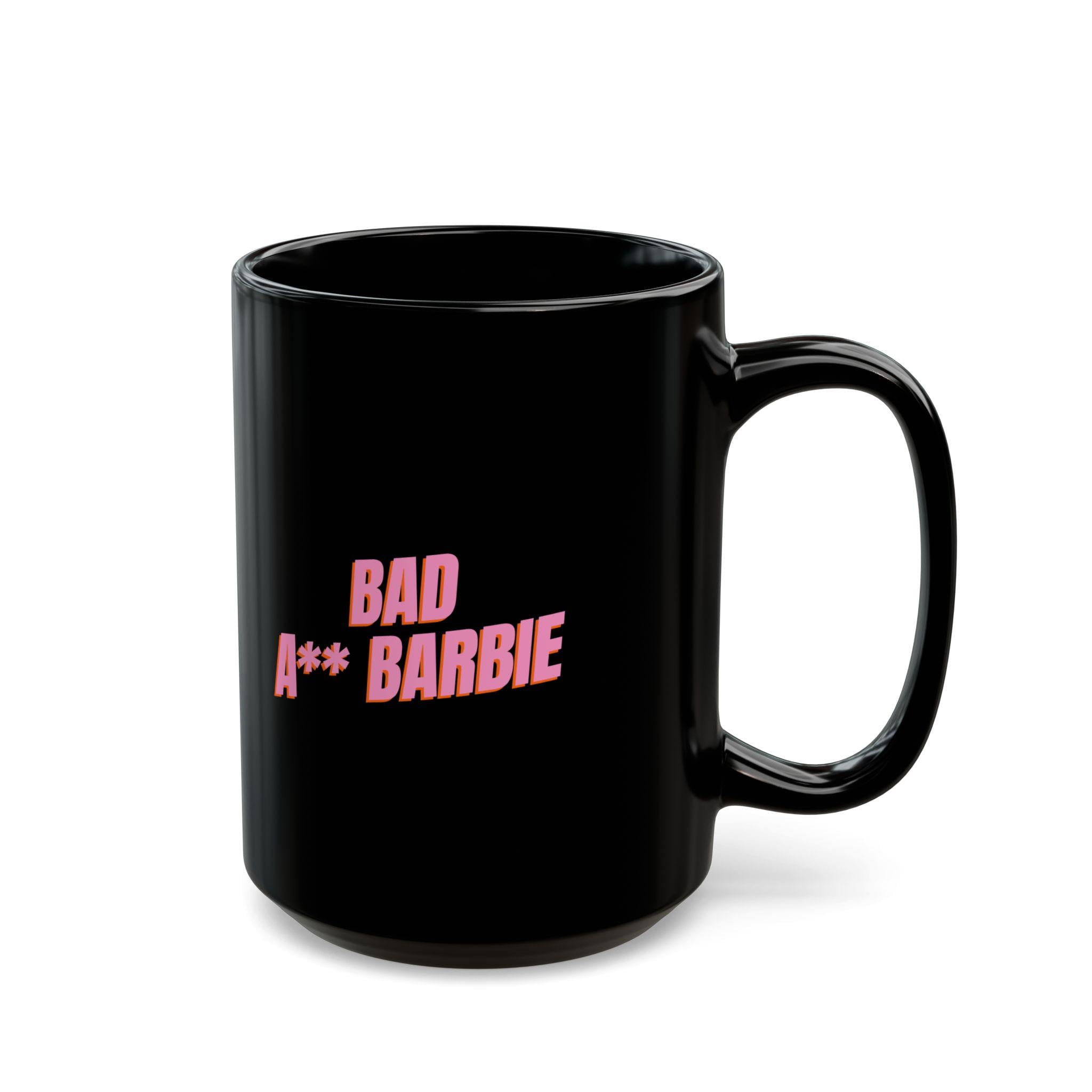 Bad A** Barbie Mug | Black Ceramic Coffee Cup