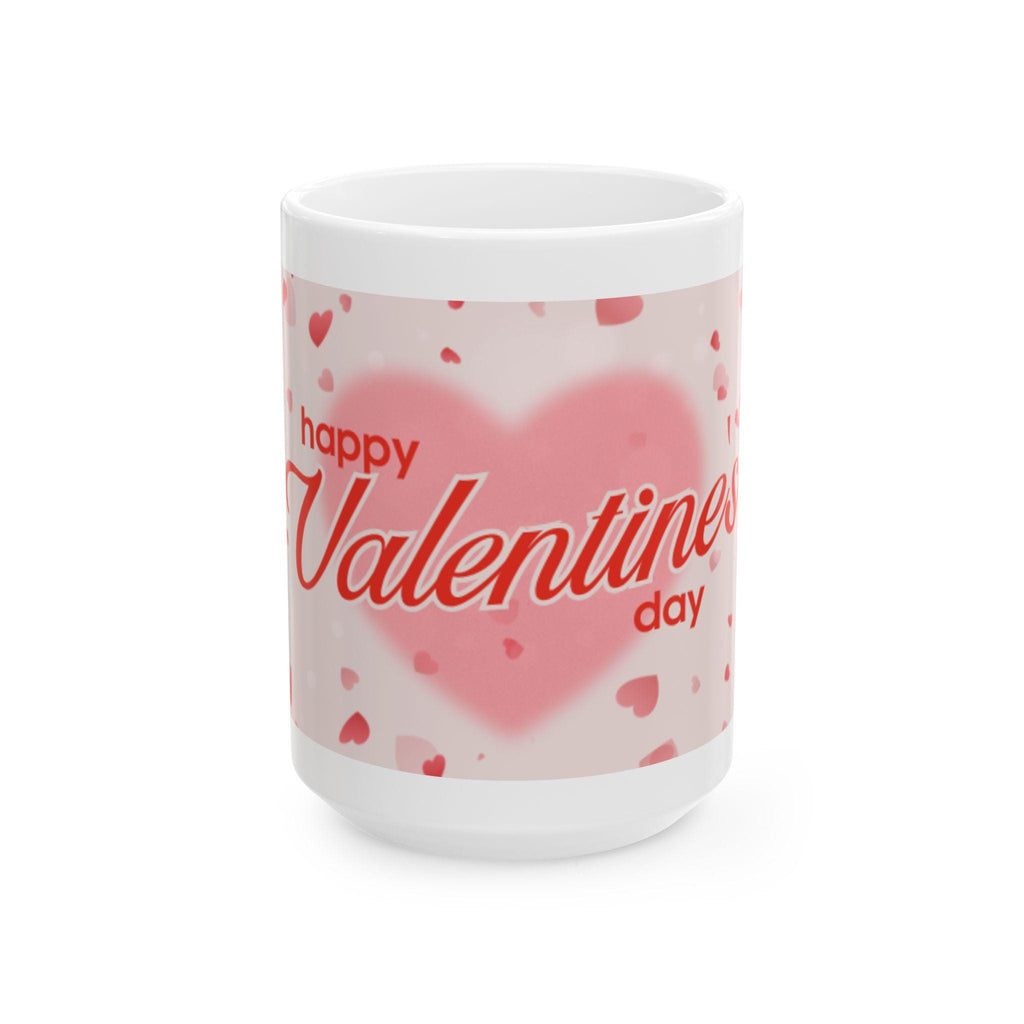 Happy Valentine's Day heart pattern  Mug -Ceramic coffee cup