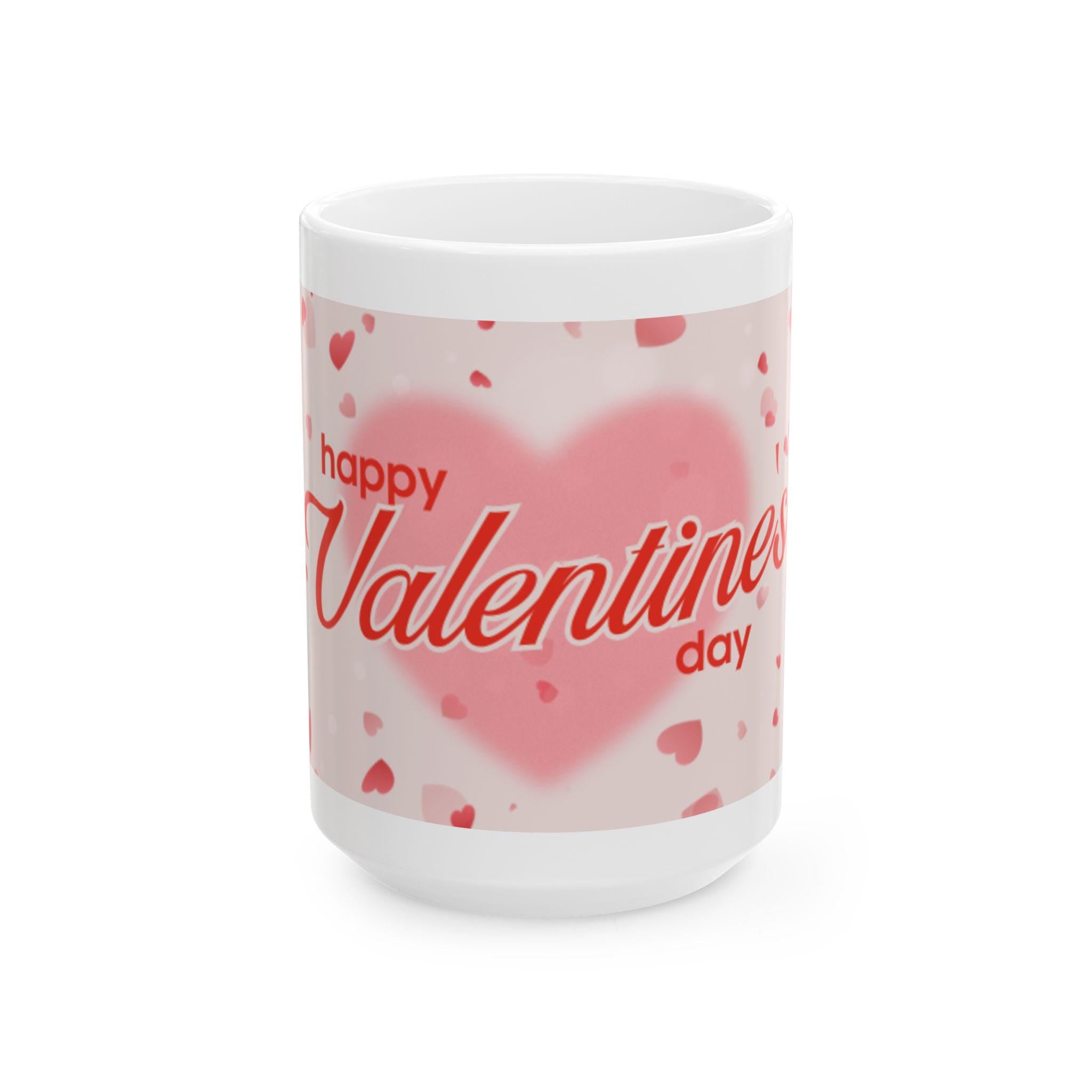 Happy Valentine's Day heart pattern  Mug -Ceramic coffee cup