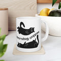 Black Cat Ceramic Mug – Funny Morning Coffee Cup for Cat Lovers
