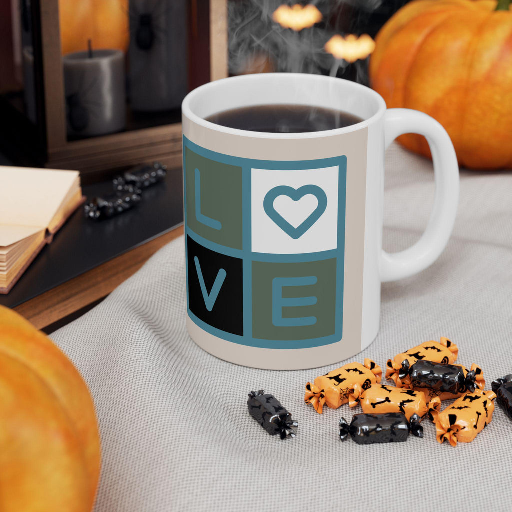 Love Design Ceramic Mug, Gift for Friends