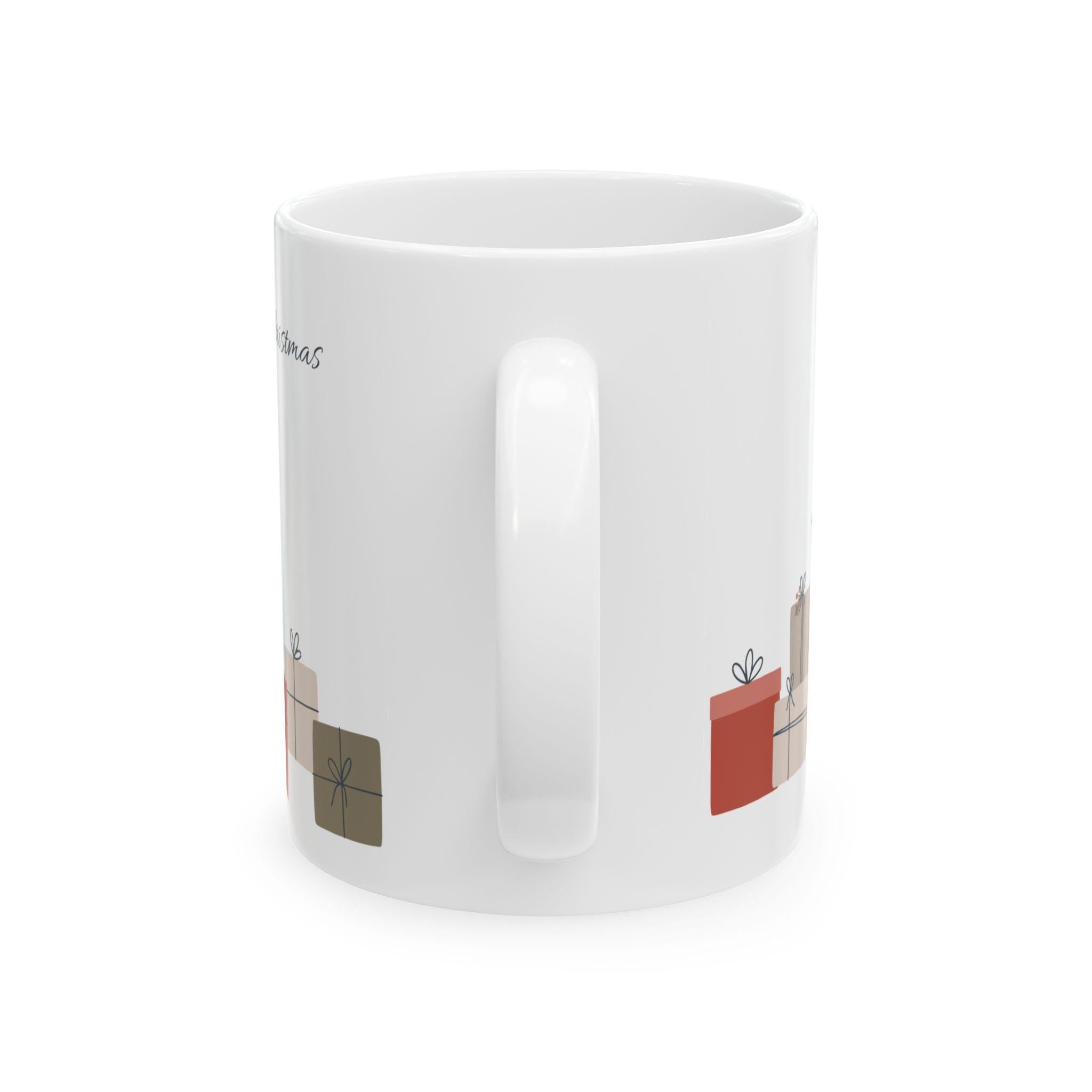 Stacked Holiday Presents Mug | Ceramic Coffee Cup, 11oz 15oz