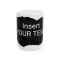 Customizable Black and White Ceramic Coffee Mug, Personalized Gift