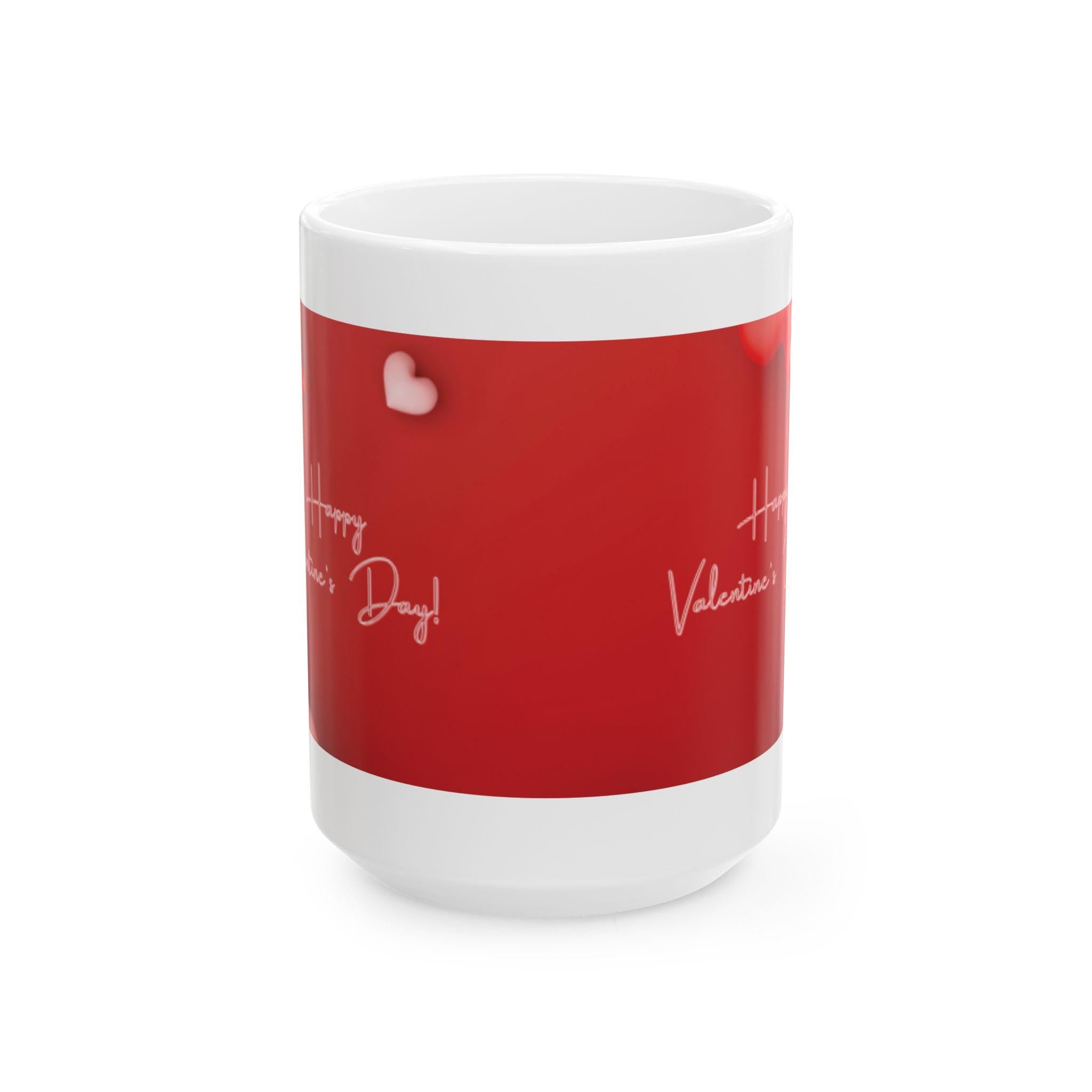 Valentine Hearts Red Pattern Mug | Ceramic Coffee Cup