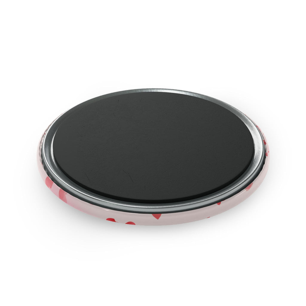 Happy Valentines Heart design Button Magnet | Round Magnet
