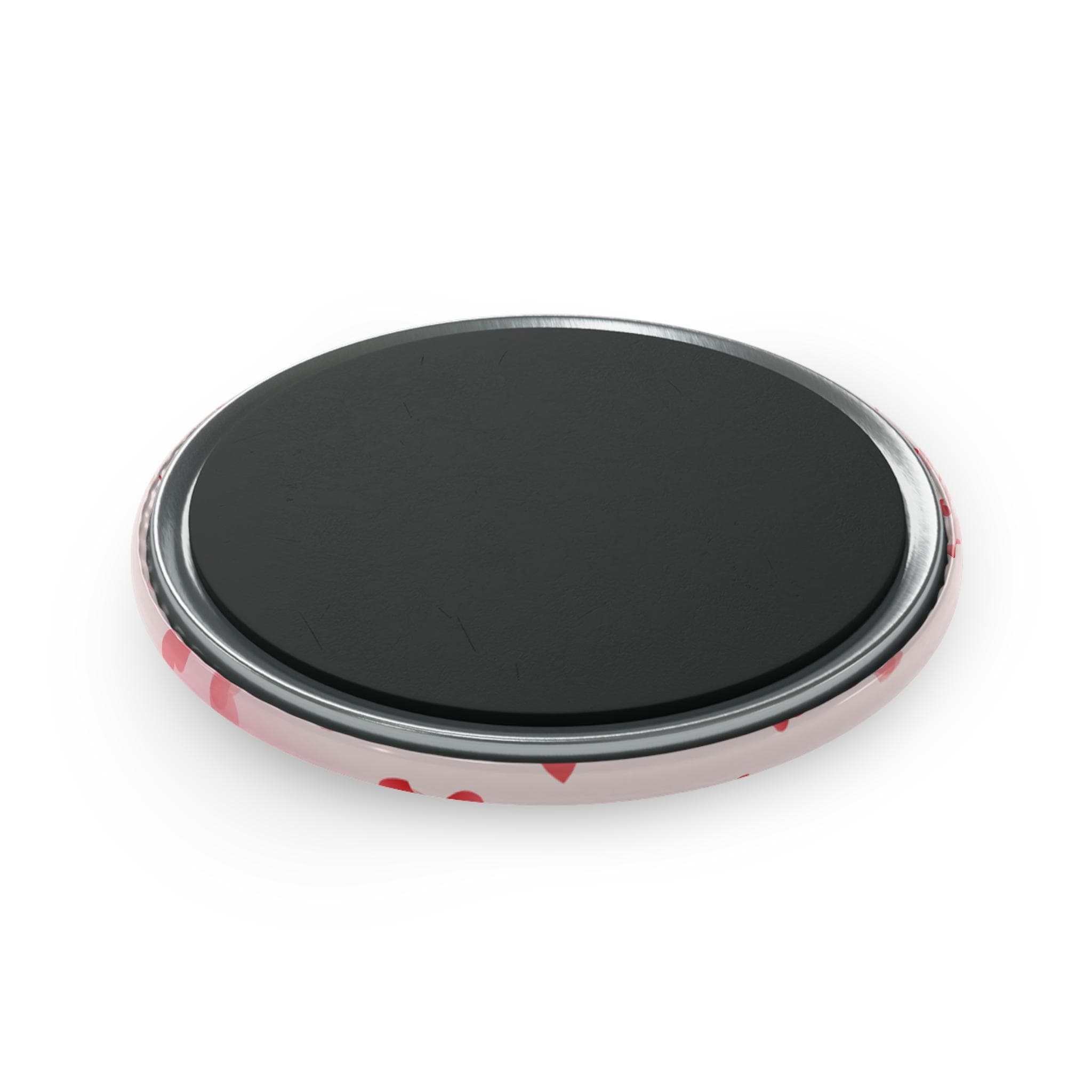 Happy Valentines Heart design Button Magnet | Round Magnet