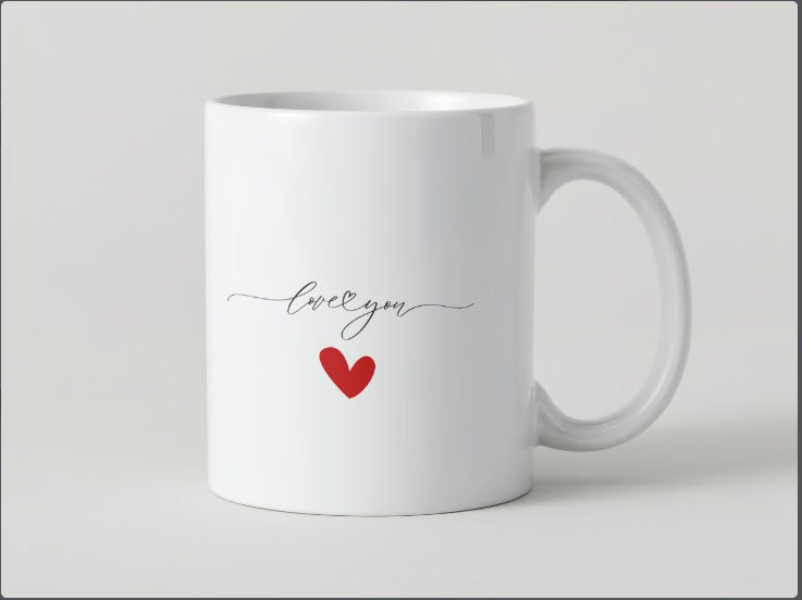 Love You- Heart 15 oz Mug