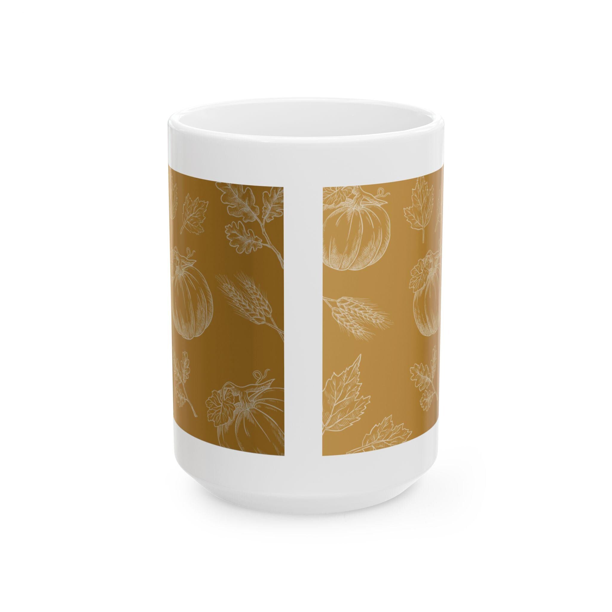 Rustic Floral Ceramic Coffee Mug: Cozy Fall Drinkware