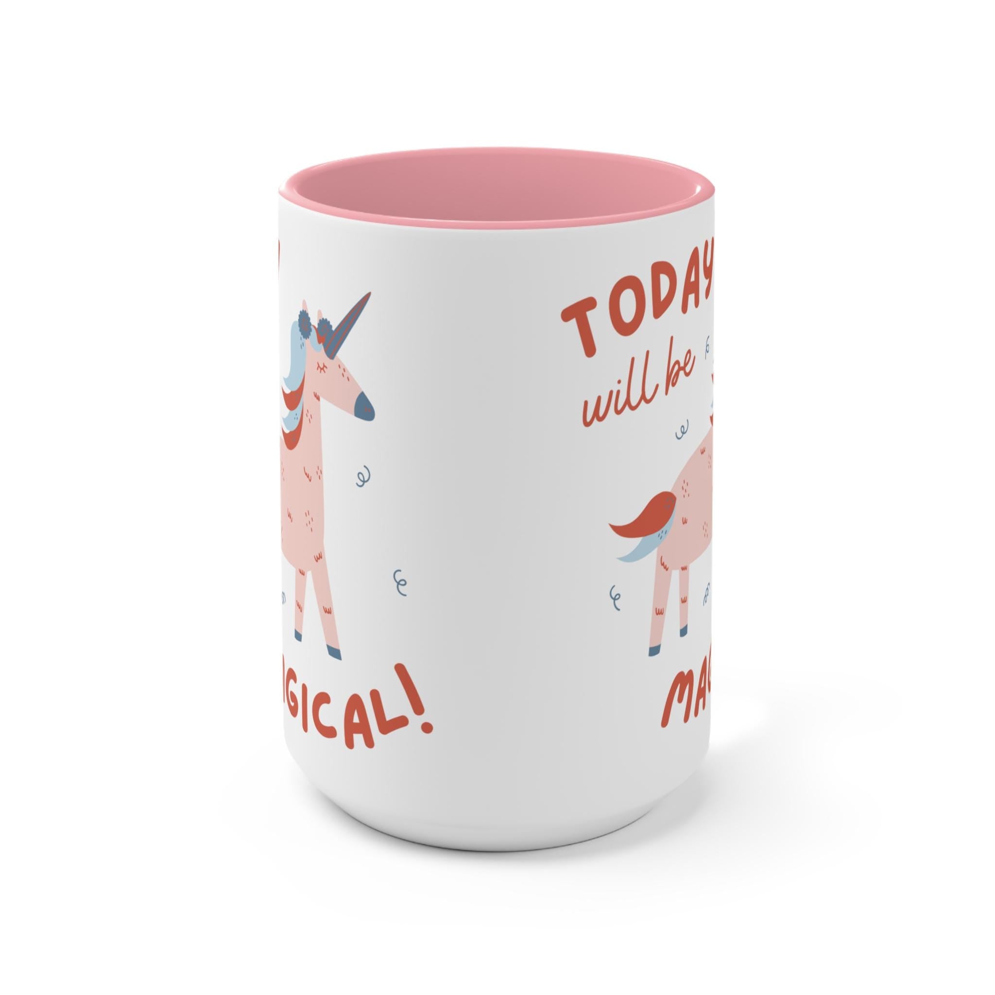 Magical Unicorn Accent Mug  Cheerful Gift for Kids and Adults, Unicorn Lovers, Birthday Celebration