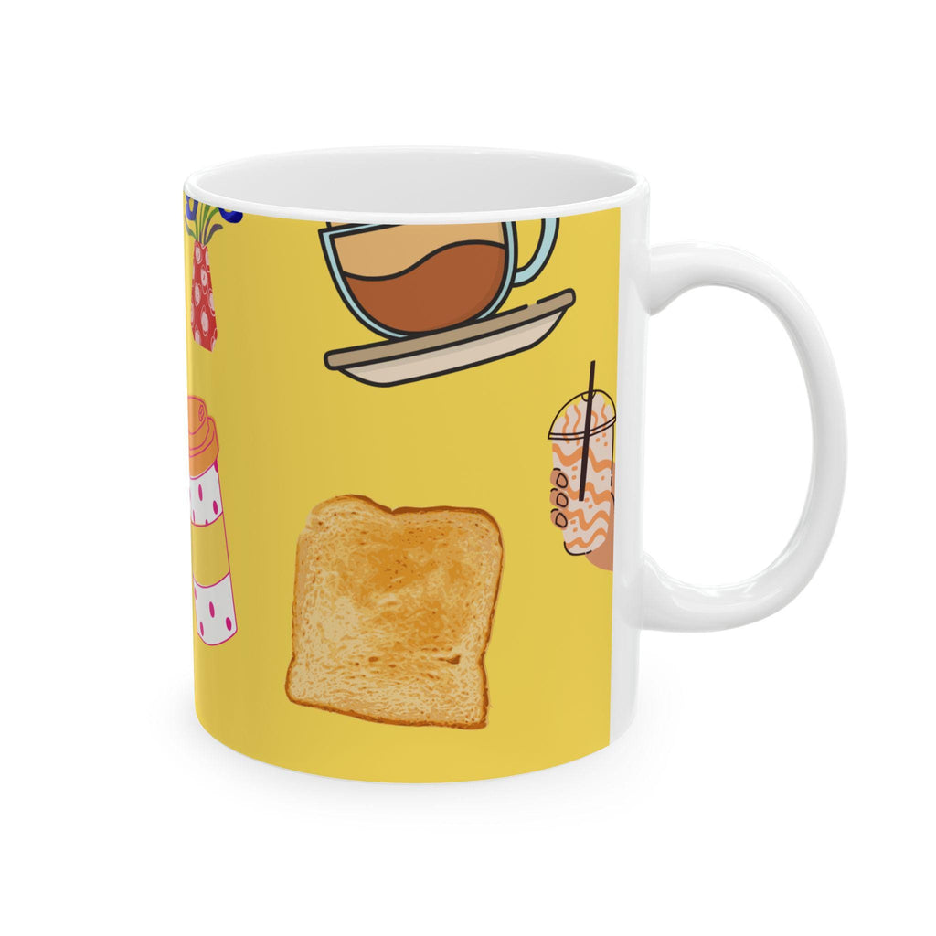 Whimsical Breakfast Ceramic Mug: Foodie Gift, Kitchen Decor
