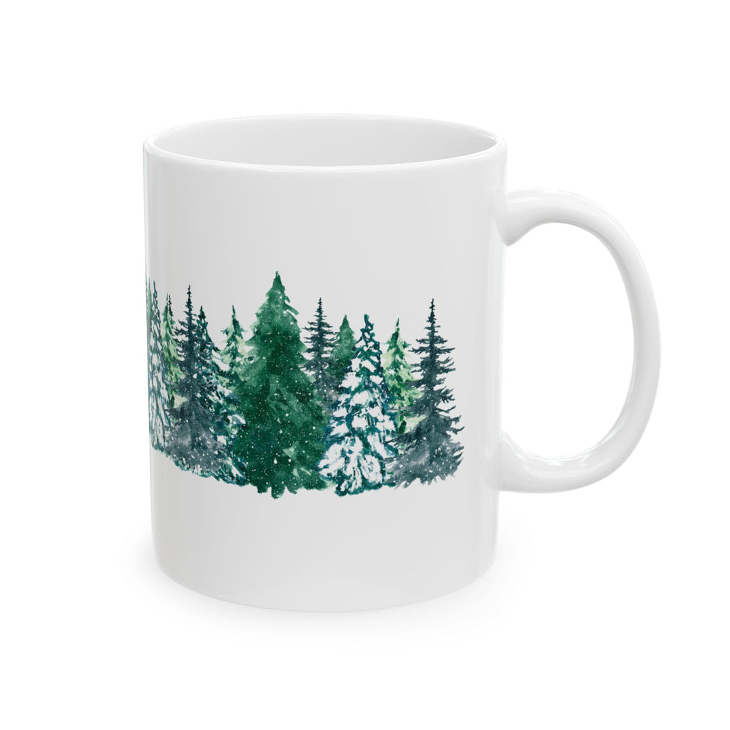 Forest Bear Ceramic Mug, Cozy Holiday Gift