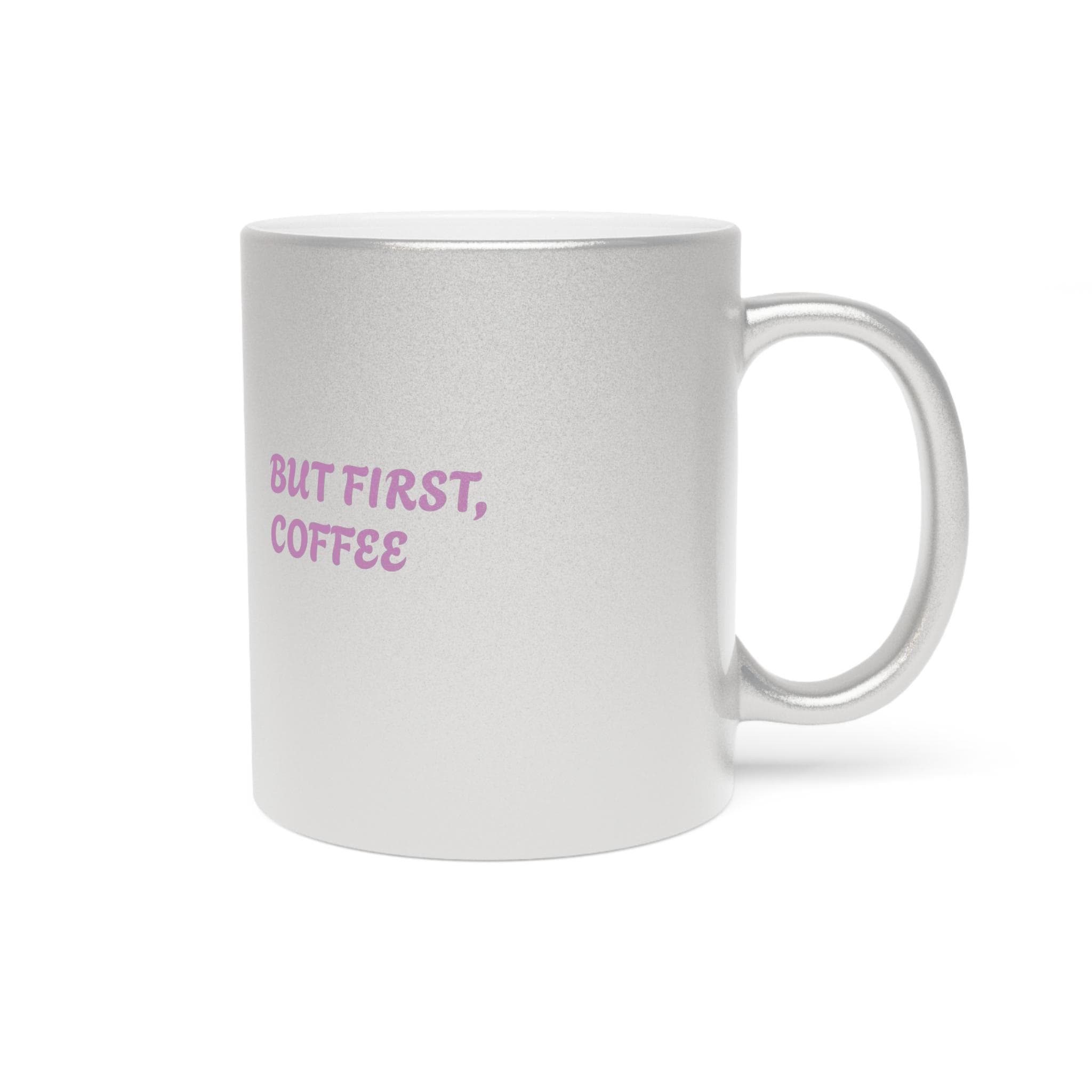 Metallic Coffee Mug: Silver or Gold Ceramic Cup, Stylish Drinkware