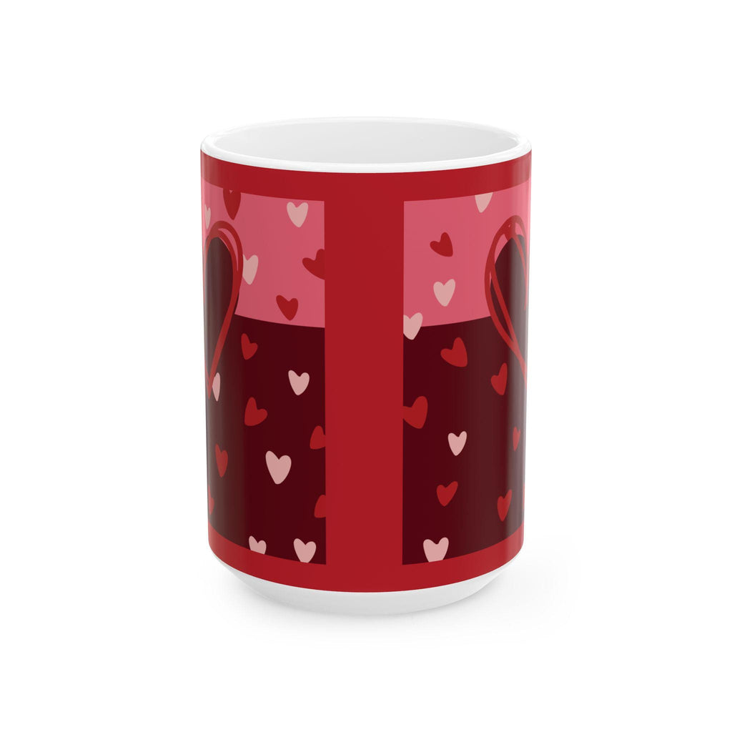 Heart Felt Ceramic Coffee Mug - Multi Heart Love Design