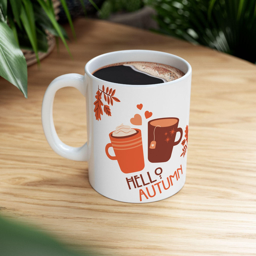 Autumn Leaves Ceramic Mug: Cozy Fall Drinkware