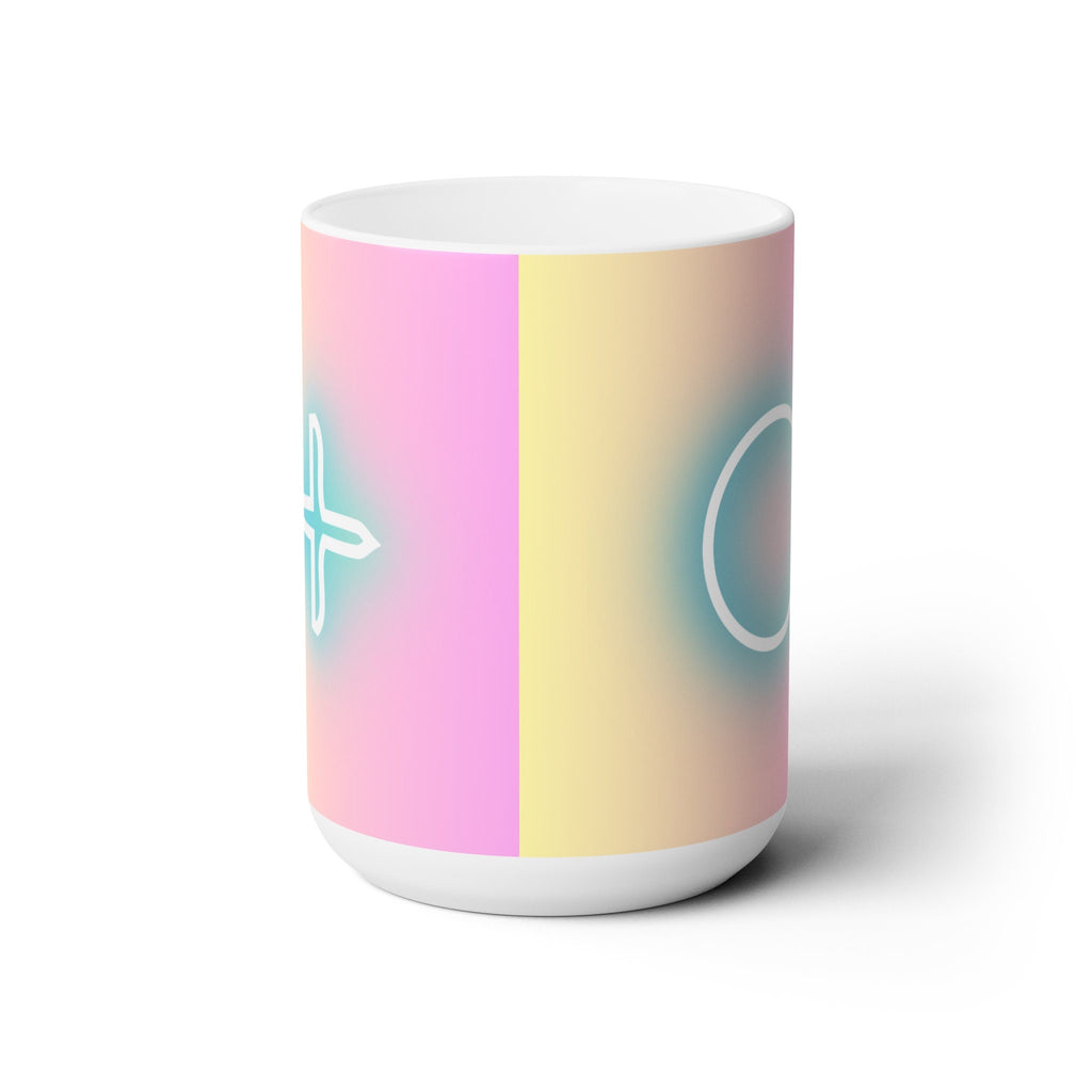Tic Tac Toe (Multi color) Ceramic Mug 15oz