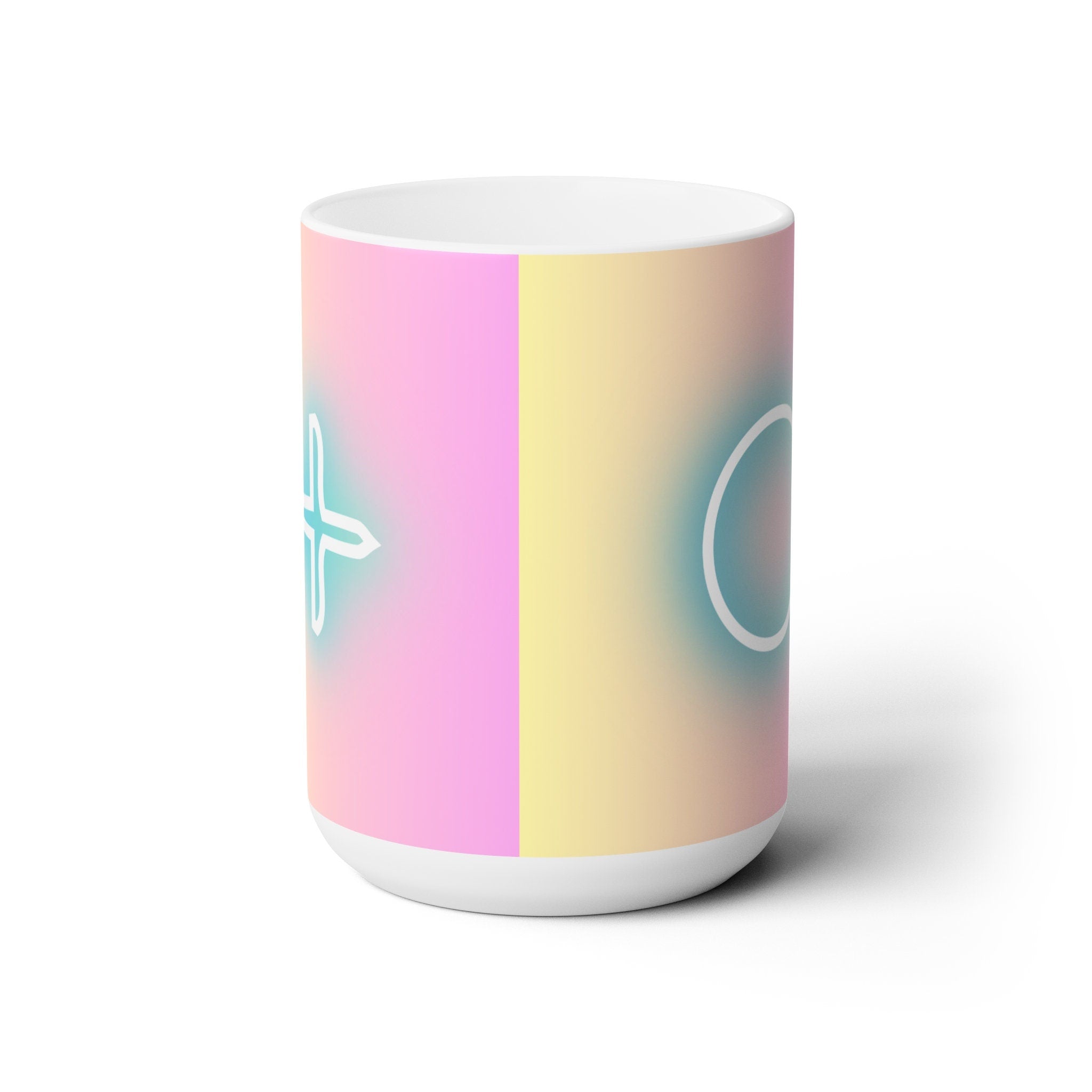 Tic Tac Toe (Multi color) Ceramic Mug 15oz