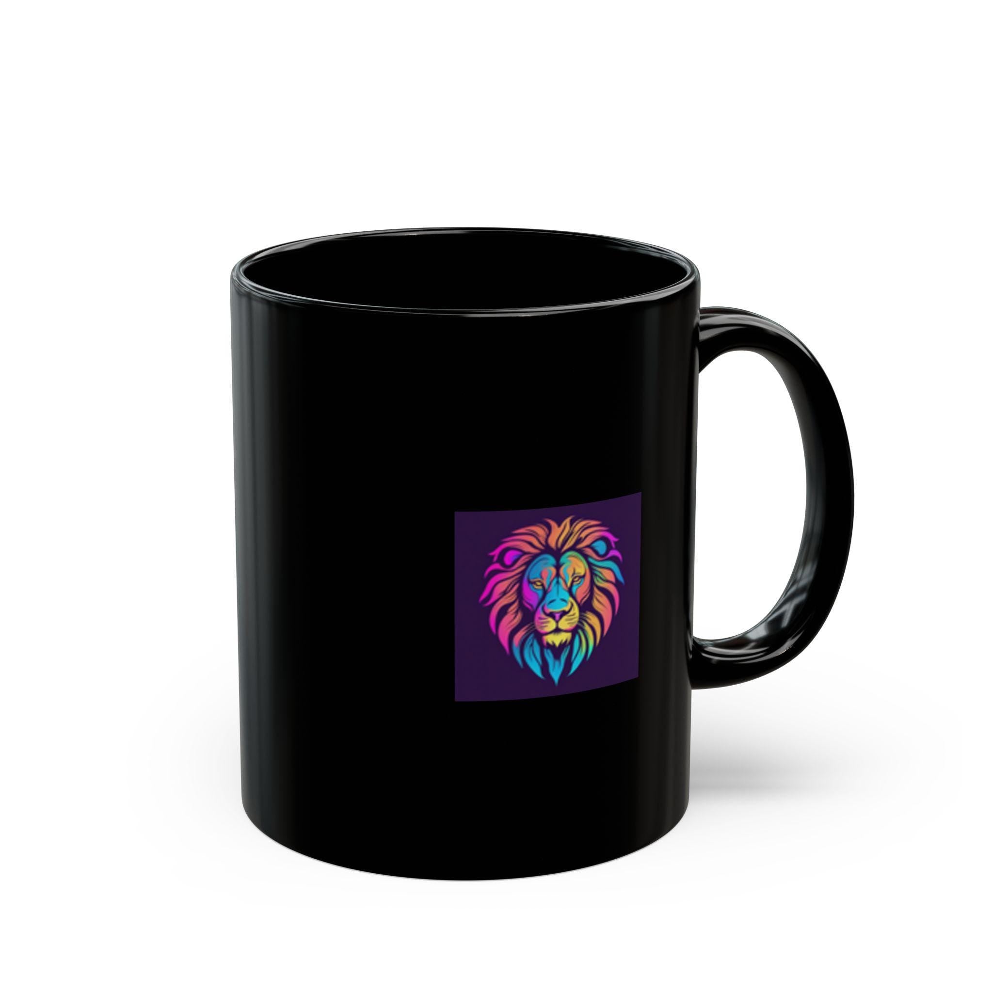 Colorful Lion Mug: Vibrant Coffee Cup, Animal Lover Gift