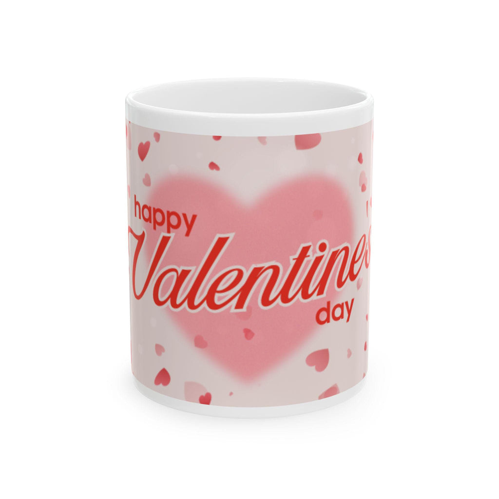 Happy Valentine's Day heart pattern  Mug -Ceramic coffee cup