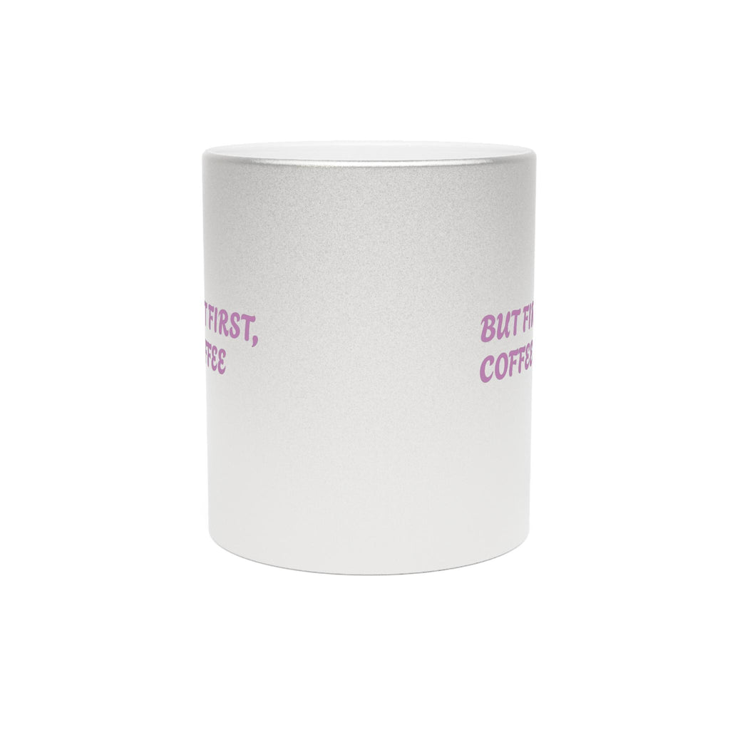 Metallic Coffee Mug: Silver or Gold Ceramic Cup, Stylish Drinkware