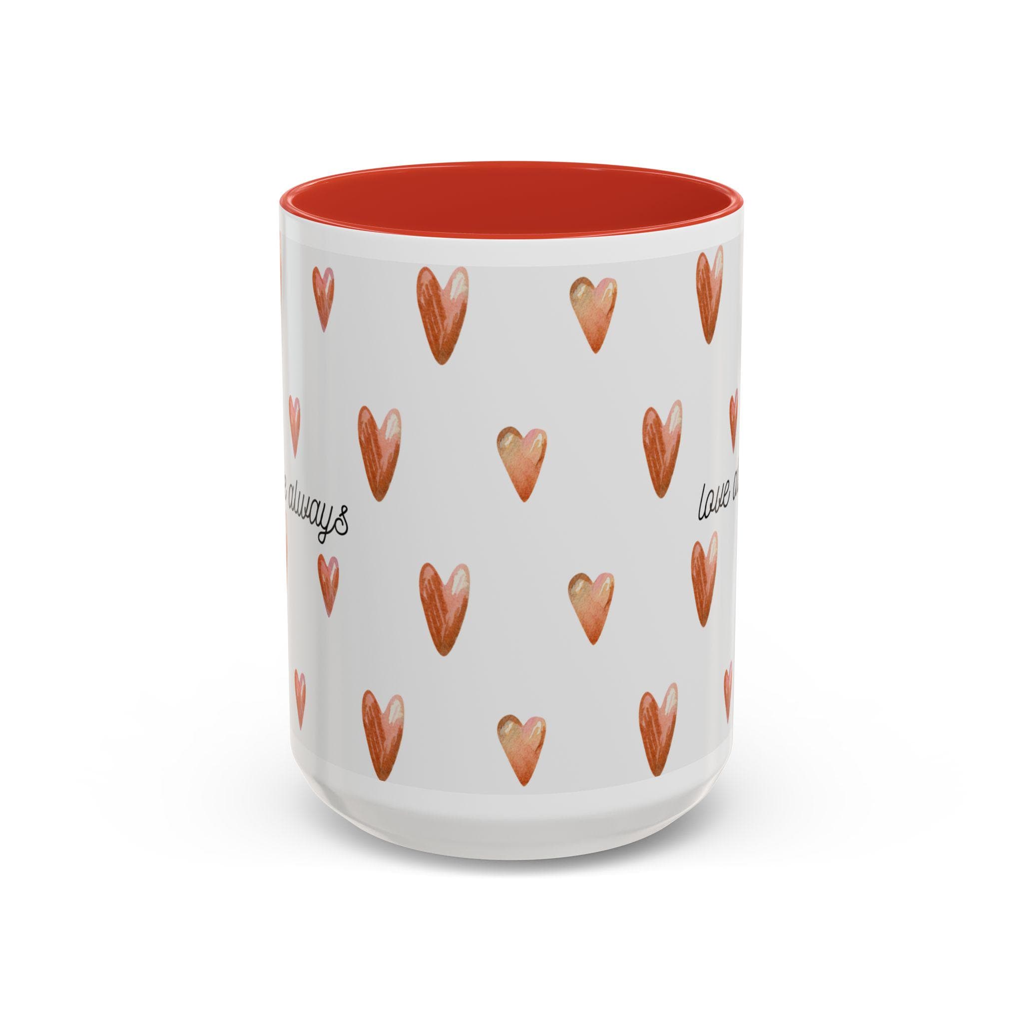 Heart Coffee Mug | 'Love Always' Accent Mug, Gift for Her