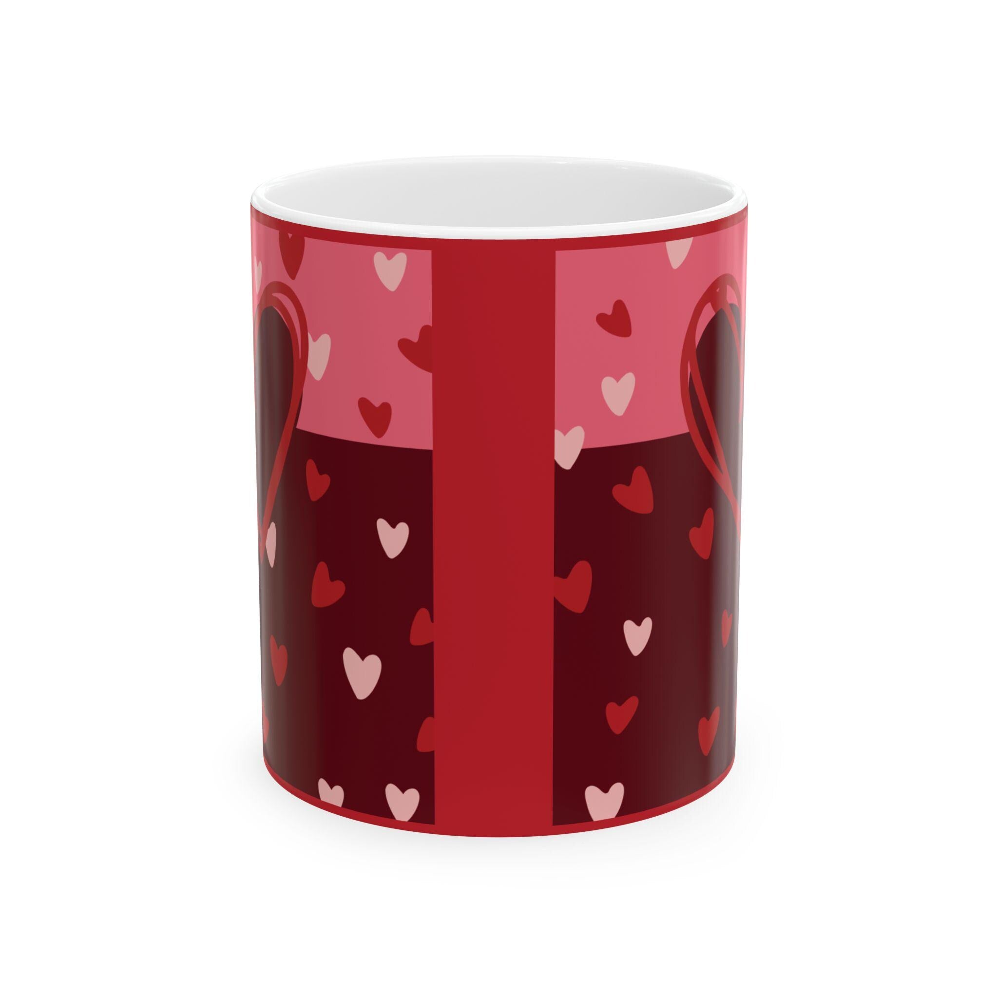 Heart Felt Ceramic Coffee Mug - Multi Heart Love Design