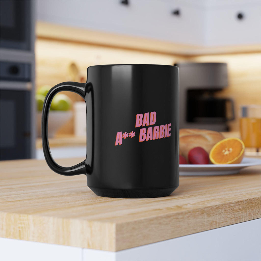 Bad A** Barbie Mug | Black Ceramic Coffee Cup