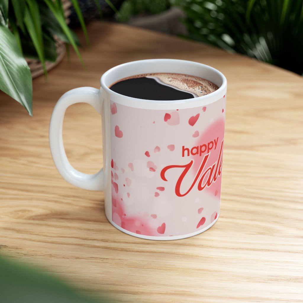 Happy Valentine's Day heart pattern  Mug -Ceramic coffee cup