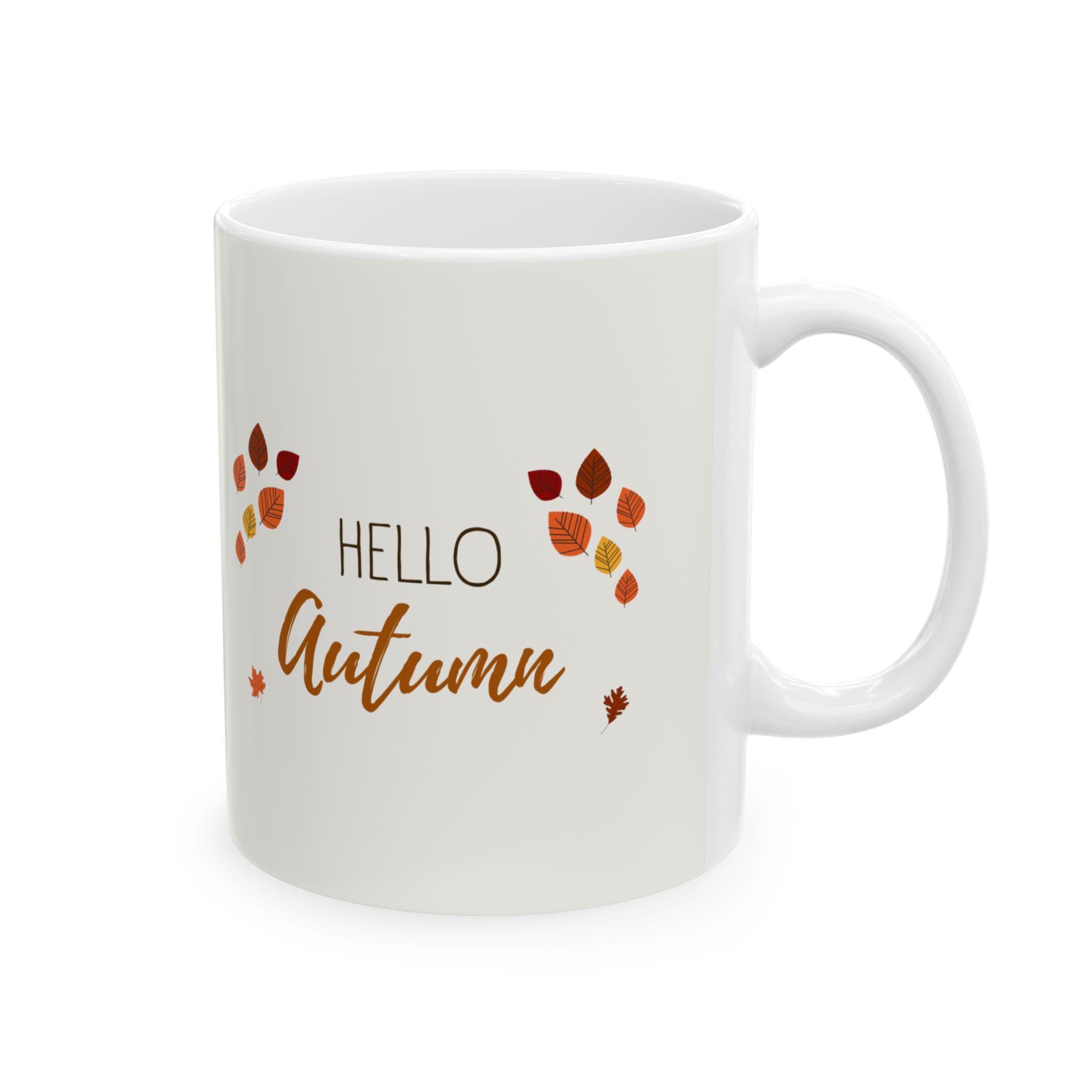 Fall Ceramic Coffee Mug: Cozy Autumn Decor, Nature Lover Gift