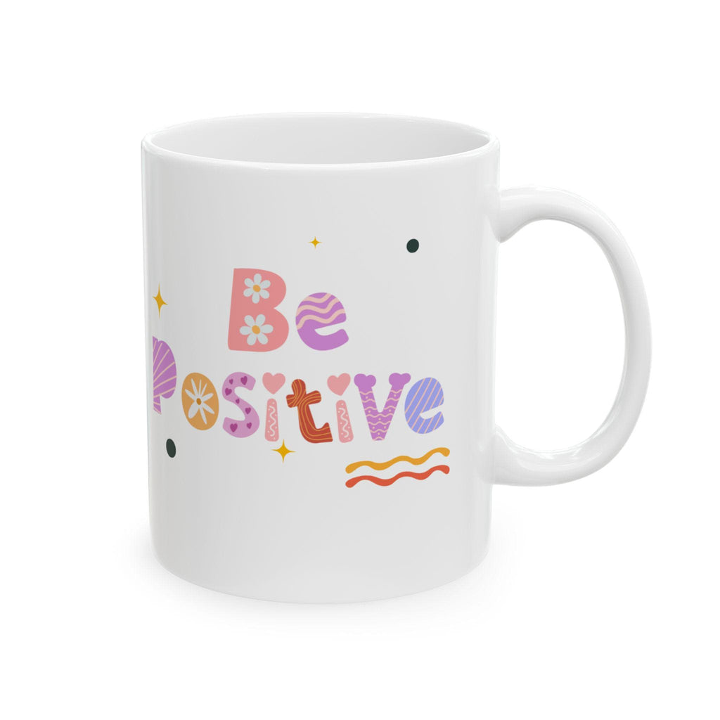 Positive Vibes Ceramic Coffee Mug: Inspirational Gift for Friends