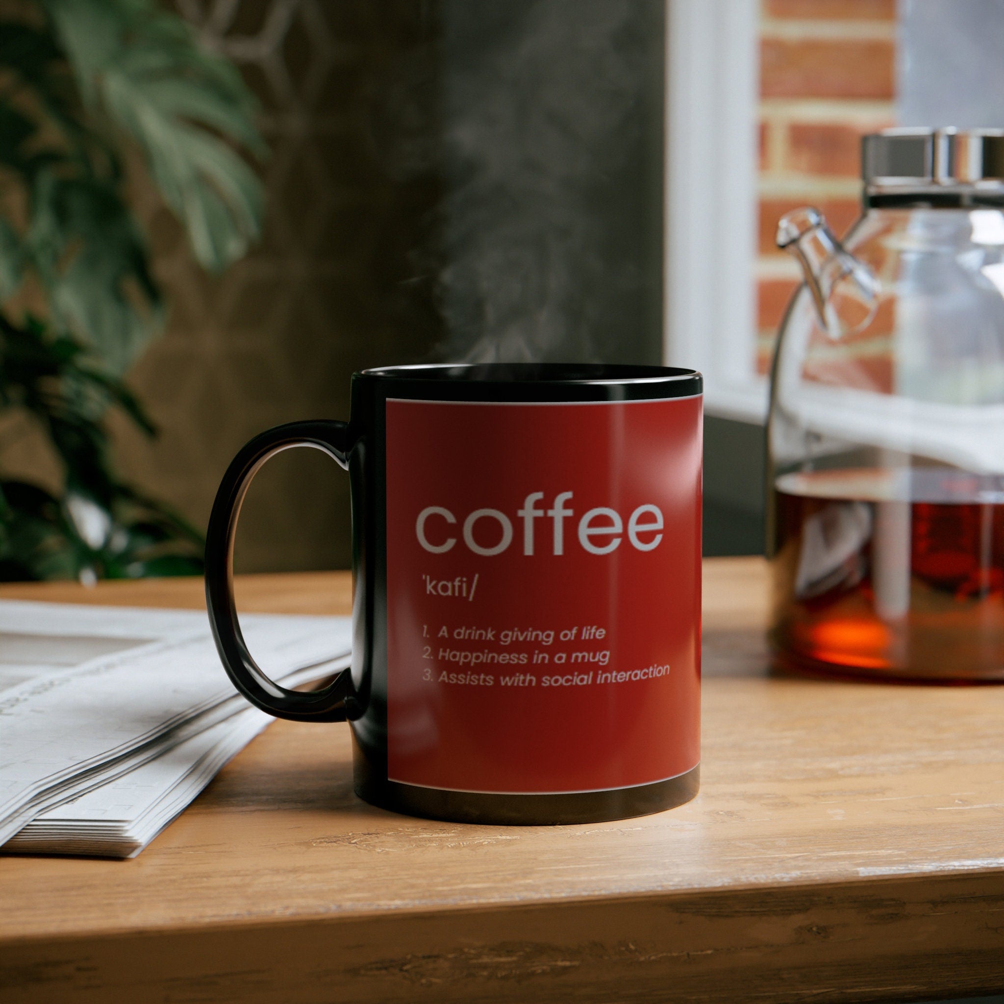 Definition of Coffee Black Mug (11oz, 15oz)