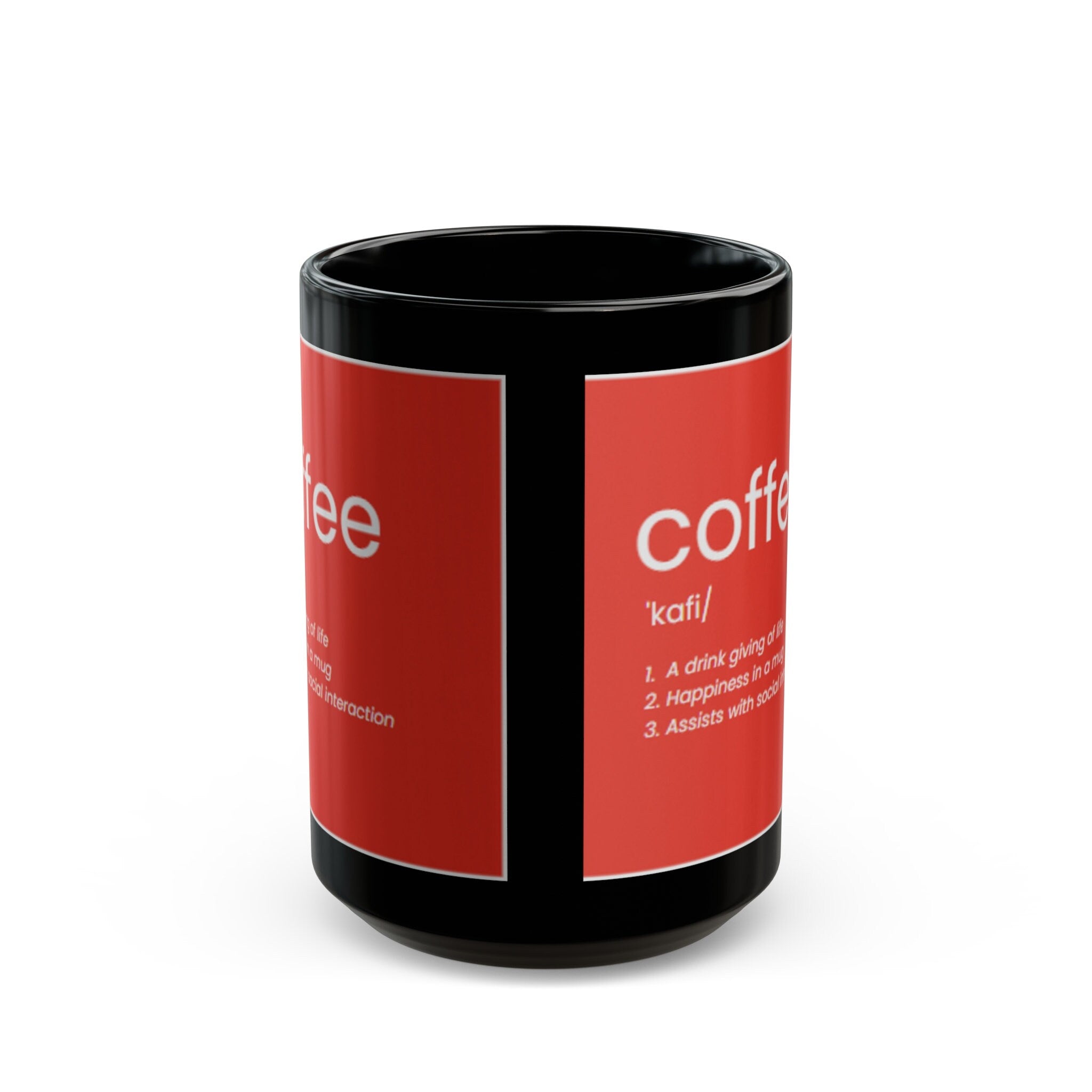 Definition of Coffee Black Mug (11oz, 15oz)